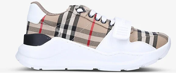 Womens Blk/Beige New Regis Vintage Check Canvas Trainers Eur 39.5 / 6.5 Uk Women