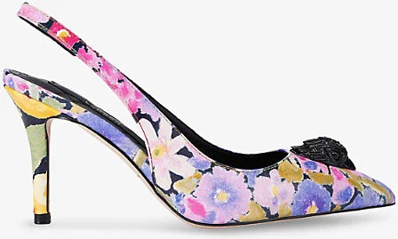 Womens Blk/Other Belgravia High Slingback Woven Heeled Courts Eur 38/5 Uk Women