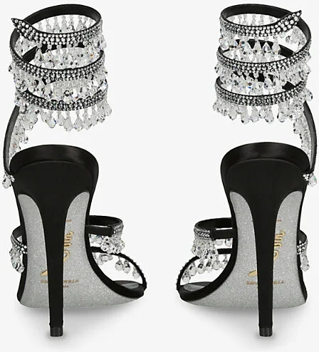 Womens Blk/Other Chandelier 105 Leather Heeled Courts Eur 37 / 4 Uk Women - Image 2