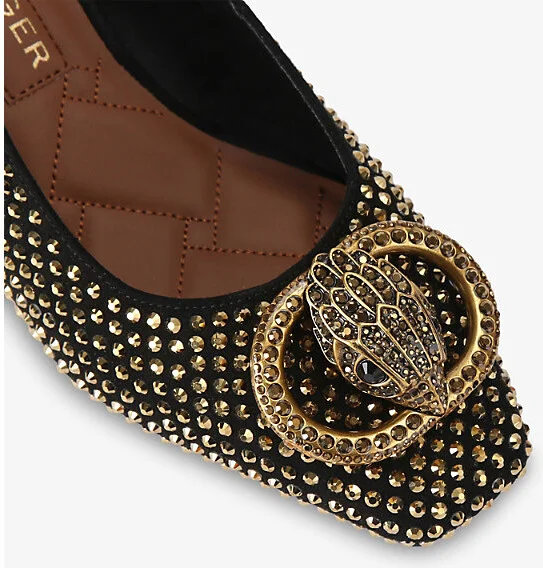 Womens Blk/Other Chelsea Stud-Embellished Heeled Slingbacks Eur 42/ 9 Uk Women - Image 2