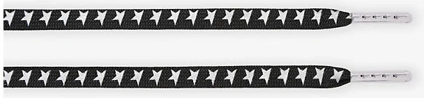 Womens Blk/Other Star-Print Woven Laces S - Image 2