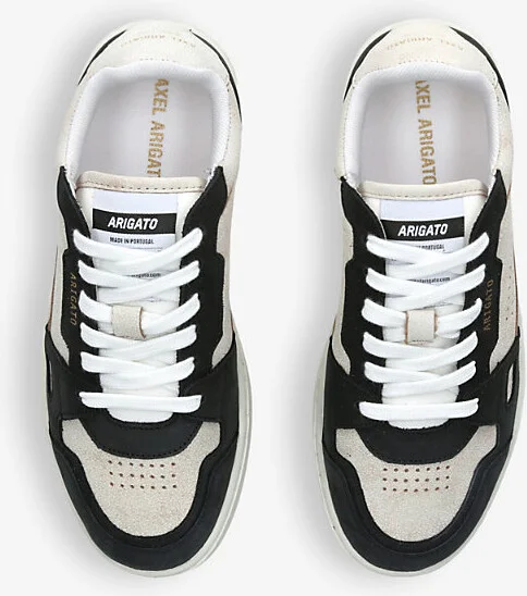 Womens Blk/White Dice Lo Leather and Woven Low-Top Trainers Eur 38/5 Uk Women - Image 2