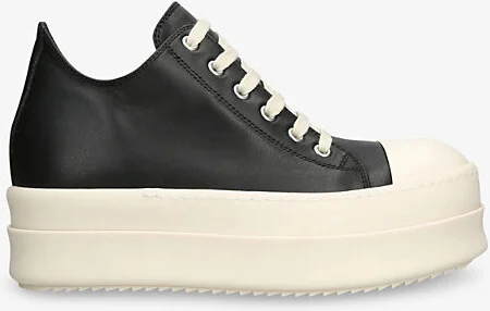 Womens Blk/White Mega Bumper Leather Low-Top Trainers Eur 37.5 / 4.5 Uk Women