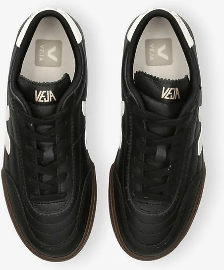 Womens Blk/White Panenka Leather Low-Top Trainers Eur 42/ 9 Uk Women - Image 2