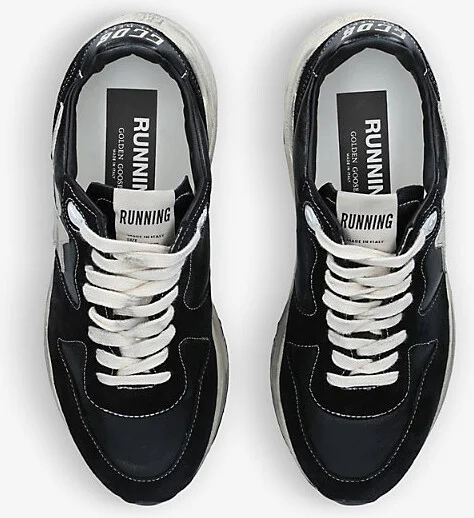 Womens Blk/White Women's Running Sole 90352 Suede and Leather Mid-Top Trainers Eur 38/5 Uk Women - Image 2