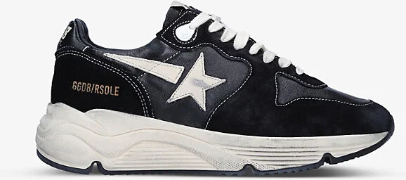 Womens Blk/White Women's Running Sole 90352 Suede and Leather Mid-Top Trainers Eur 38/5 Uk Women
