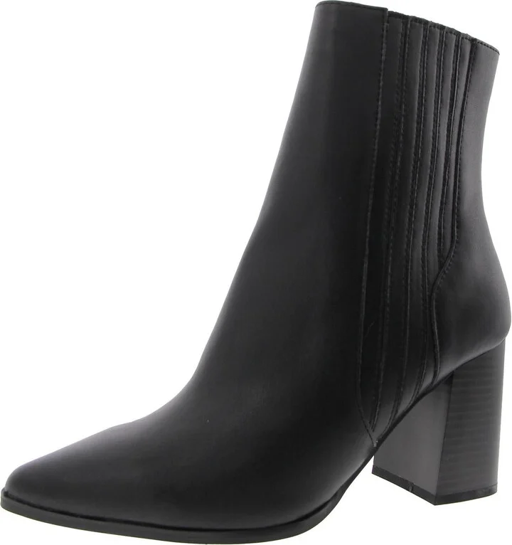 Womens Block Heel Man Made Ankle Boots