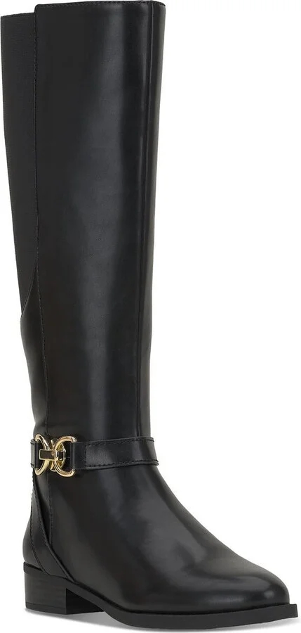Womens Block Heel Man Made Knee-High Boots