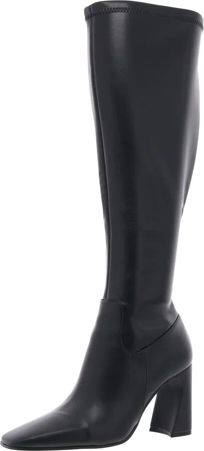Womens Block Heel Man Made Knee-High Boots