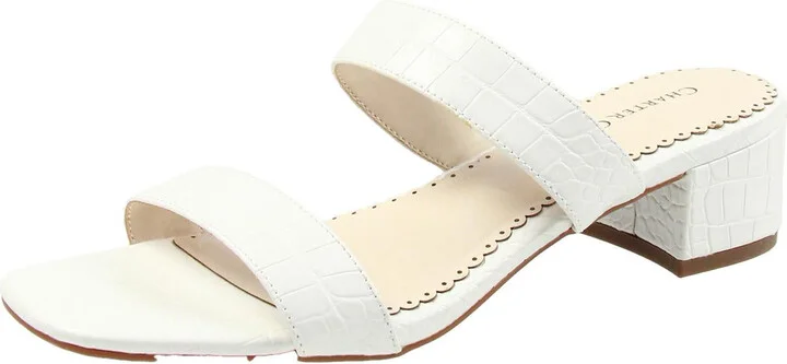 Womens Block Heel Man Made Slide
