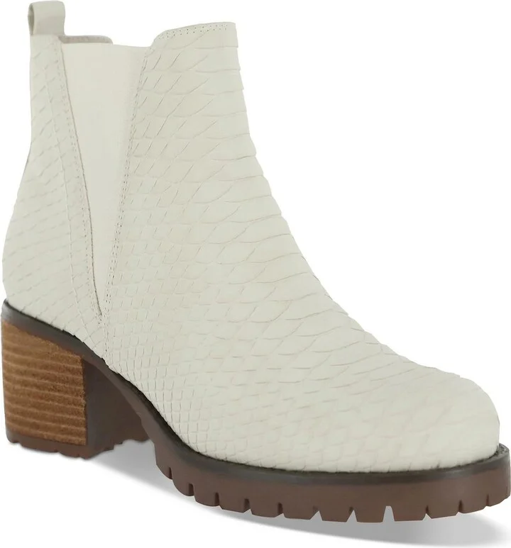 Womens Block Heel Manmade Ankle Boots