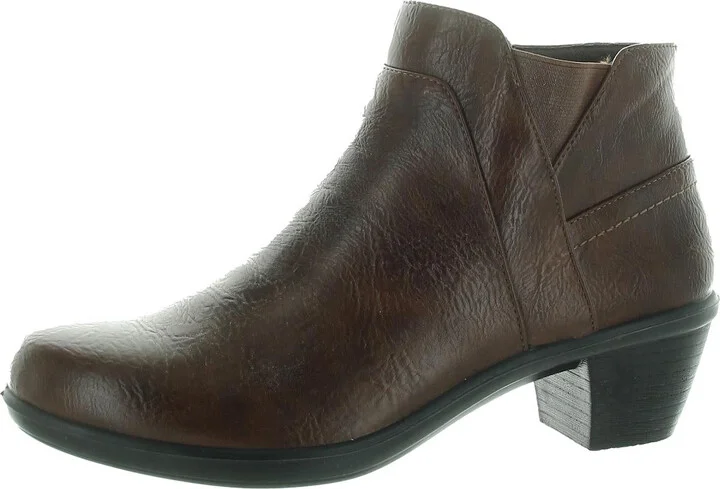 Womens Block Heel Manmade Ankle Boots