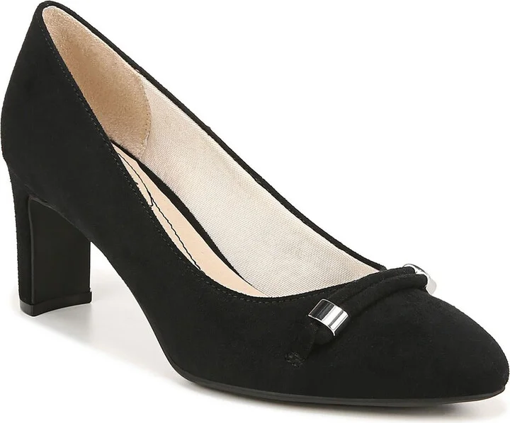 Womens Block Heel Round Toe Pumps