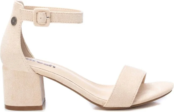 Women's Block Heel Suede Sandals BG By XTI