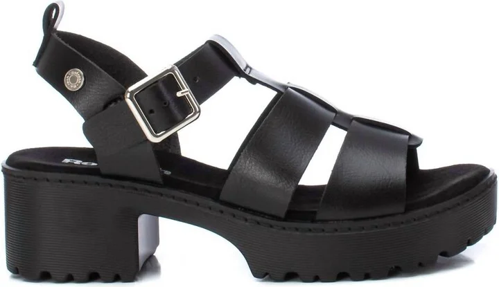 Women's Block Heeled Sandals In Black