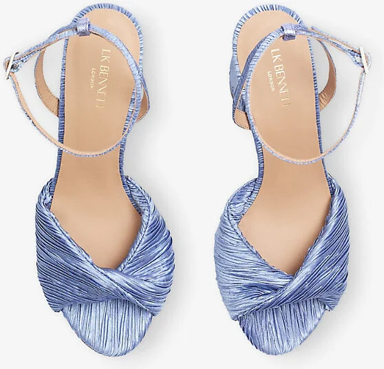 Womens Blu-Blue Lilth Woven Heeled Sandals Eur 37 / 4 Uk Women - Image 2