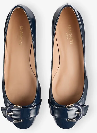 Womens Blu-Iris Cici Buckled Patent Leather Courts Eur 40 / 7 Uk Women - Image 2