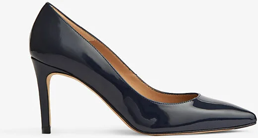 Womens Blu-Navy Floret Patent-Leather Courts Eur 40 / 7 Uk Women