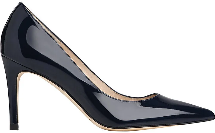 Womens Blu-Navy Floret Pointed Leather Courts Eur 38.5 / 5.5 Uk Women