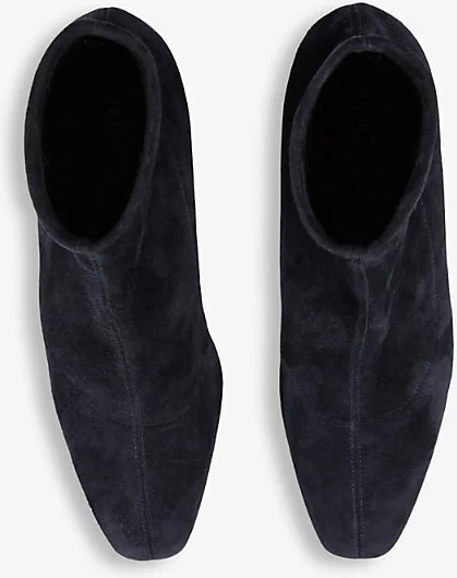 Womens Blu-Navy Grove Stretch Heeled Suede Ankle Boots Eur 37 / 4 Uk Women - Image 2