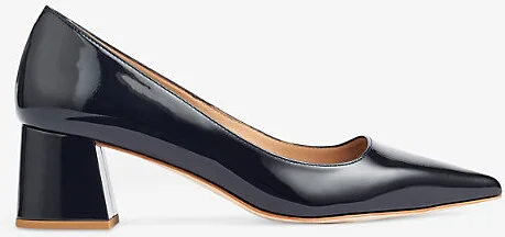 Womens Blu-Navy Sloane Pointed-Toe Patent-Leather Heeled Courts Eur 40 / 7 Uk Women