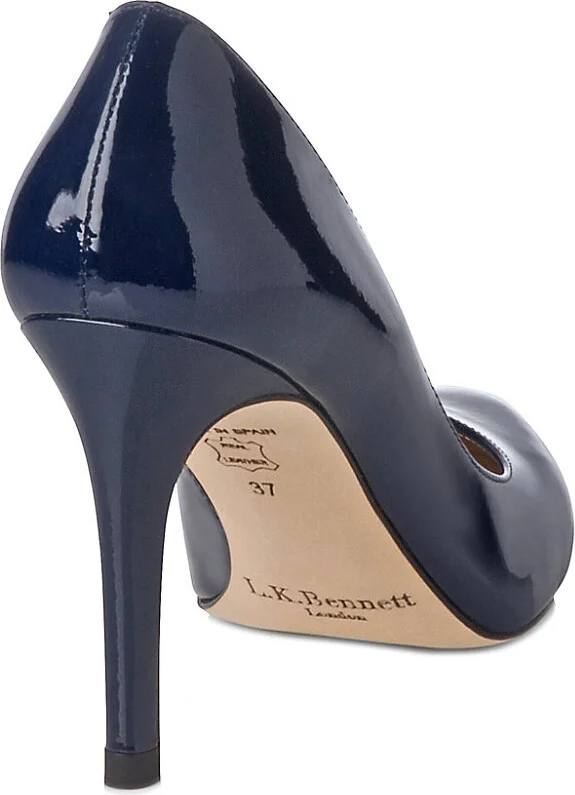 Womens Blu-Navy Stila Patent-Leather Courts Eur 41 / 8 Uk Women - Image 2