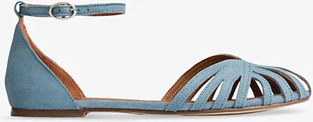 Womens Blu-Powder Blue Aubrey Suede Sandals Eur 39 / 6 Uk Women