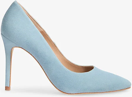 Womens Blu-Powder Blue Fern Suede Heeled Courts Eur 37 / 4 Uk Women