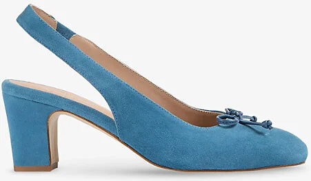 Womens Blu-Powder Blue Louise Suede Sling-Back Ballerina Heels Eur 41 / 8 Uk Women