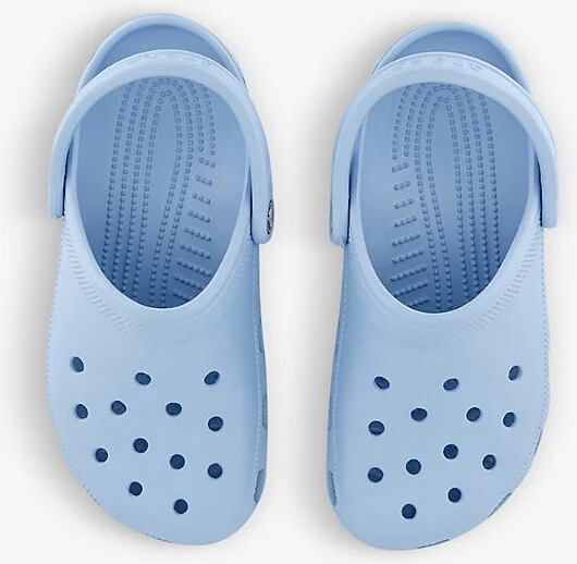 Womens Blue Calcite Classic Brand-Embossed Rubber Clogs Eur 37 / 4 Uk Women - Image 2