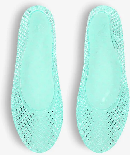 Womens Blue Iro Mesh-Textured PVC Flats Eur 38/5 Uk Women - Image 2