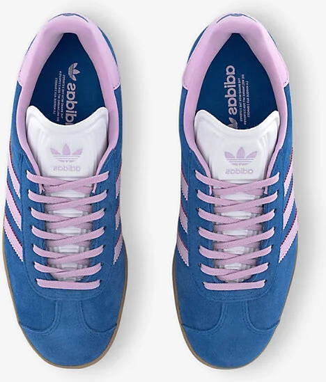 Womens Blue Orchid Fusion Gum Gazelle Suede Low-Top Trainers 6 - Image 2