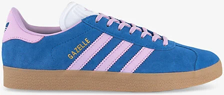 Womens Blue Orchid Fusion Gum Gazelle Suede Low-Top Trainers 6