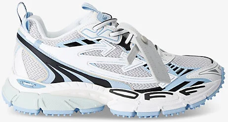 Womens Blue Other Be Right Back Mesh and Faux-Leather Low-Top Trainers Eur 38/5 Uk Women