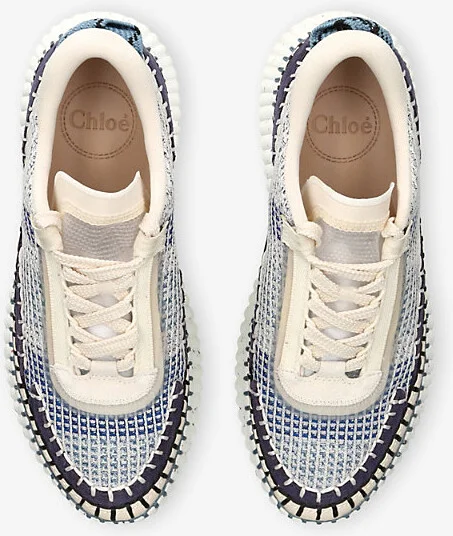 Womens Blue Other Nama Runner Mixed-Material Trainers Eur 40 / 7 Uk Women - Image 2