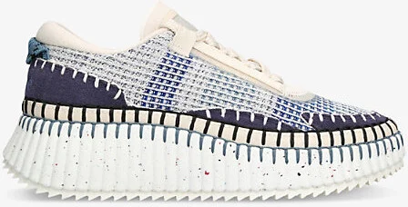 Womens Blue Other Nama Runner Mixed-Material Trainers Eur 40 / 7 Uk Women