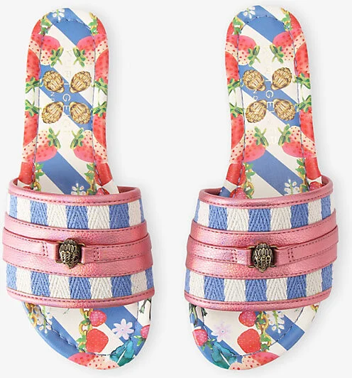 Womens Blue Other Southbank Printed Woven Flat Sandals Eur 38/5 Uk Women - Image 2