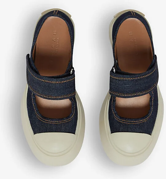 Womens Blue Pablo Denim Mary Jane Trainers Eur 36 / 3 Uk Women - Image 2