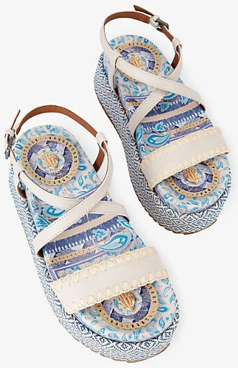 Womens Blue/Pal.C Chelsea Flatform Leather Sandals Eur 37 / 4 Uk Women - Image 2