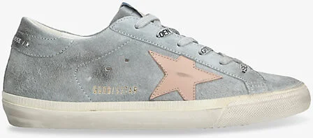 Womens Blue/Pal.C Super Star Suede Low-Top Trainers Eur 37 / 4 Uk Women