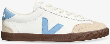Womens Blue Volley Low-Top Leather Trainers Eur 39 / 6 Uk Women