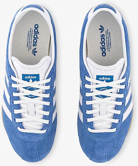 Womens Bluebird White Gum Tokyo Logo-Print Suede Low-Top Trainers 8.5 - Image 2