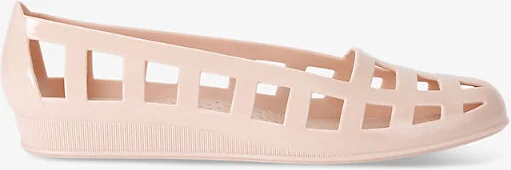Womens Blush Elli Wedge-Heel Mesh-Textured PVC Flats Eur 36 / 3 Uk Women