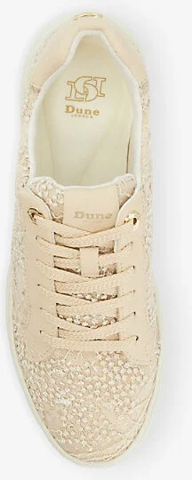 Womens Blush Fabric Episode Lace-Up Flatform Woven Trainers Eur 40 / 7 Uk Women - Image 2