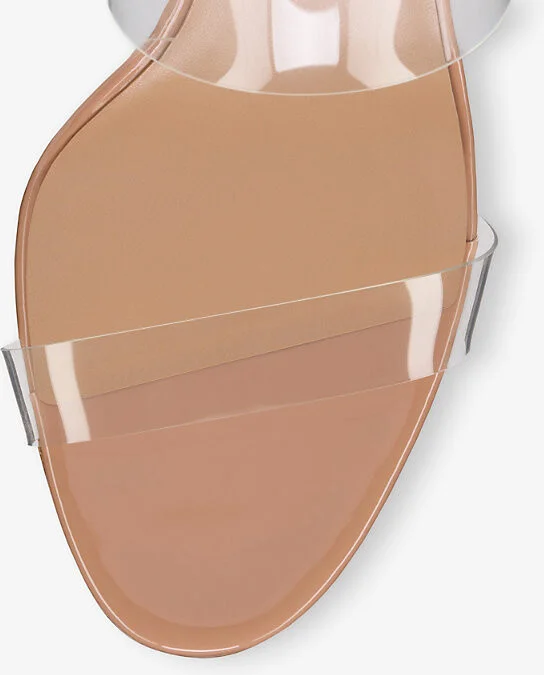 Womens Blush Just Nothing 55 Heeled Leather Mules Eur 38/5 Uk Women - Image 2