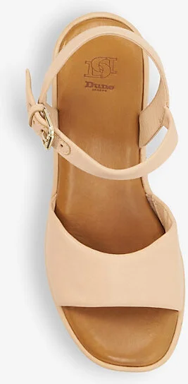Womens Blush-Leather Komodo Wedge-Heel Leather Sandals Eur 38/5 Uk Women - Image 2
