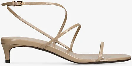 Womens Blush Loop Kitten-Heel Leather Sandals Eur 38.5 / 5.5 Uk Women
