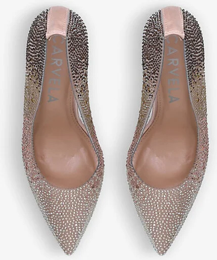 Womens Blush Lovebird Crystal-Embellished PVC Courts Eur 39 / 6 Uk Women - Image 2