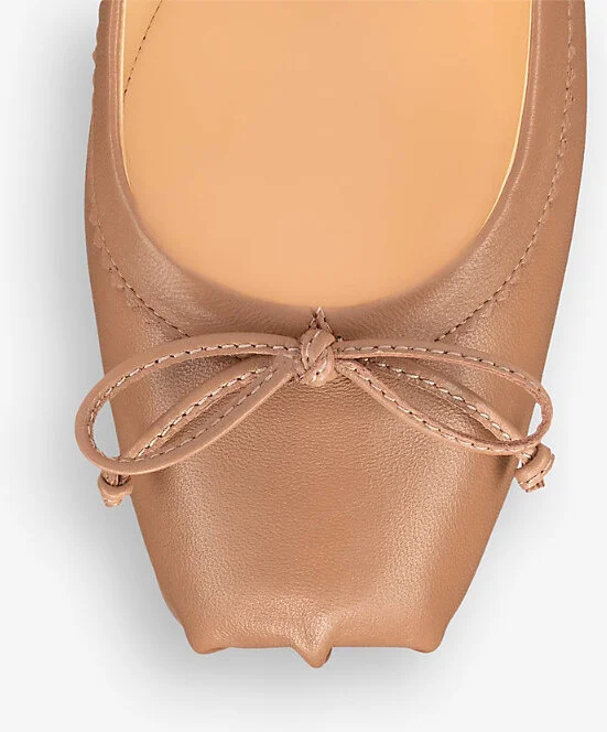 Womens Blush Mamadrague Bow-Embellished Leather Flats Eur 37 / 4 Uk Women - Image 2