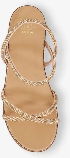 Womens Blush Synthetic Levia Crystal-Embellished Sandals Eur 39 / 6 Uk Women - Image 2